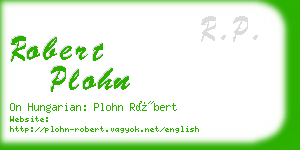 robert plohn business card